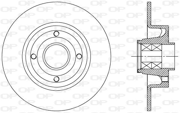 OPEN PARTS Тормозной диск BDA2165.30